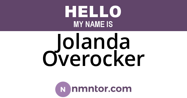 Jolanda Overocker