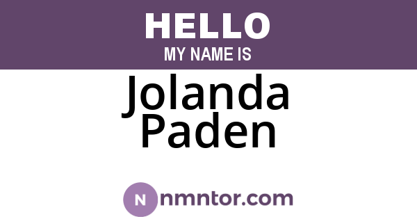 Jolanda Paden