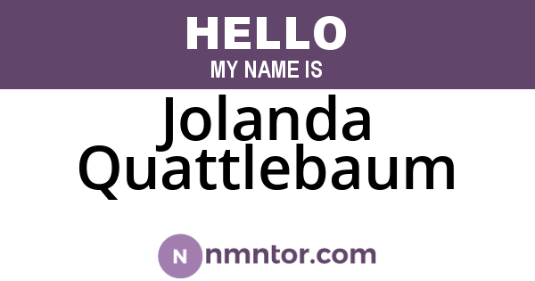 Jolanda Quattlebaum