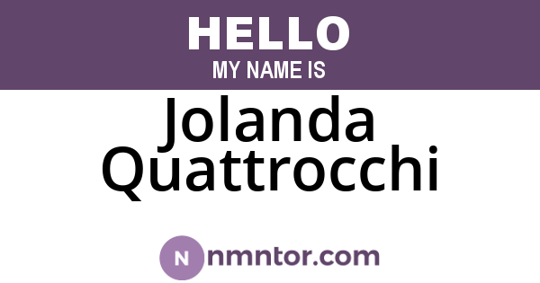 Jolanda Quattrocchi