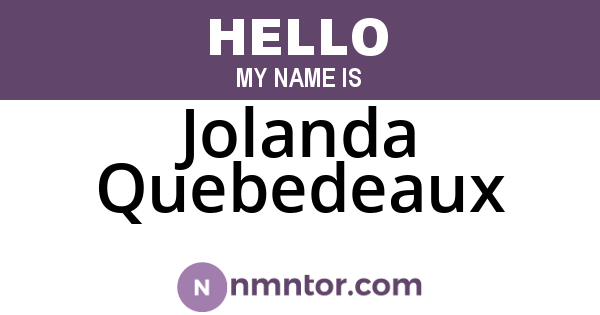 Jolanda Quebedeaux