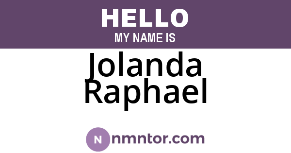 Jolanda Raphael