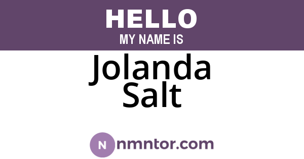 Jolanda Salt