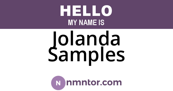 Jolanda Samples