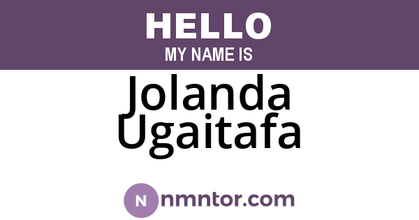 Jolanda Ugaitafa