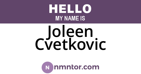 Joleen Cvetkovic