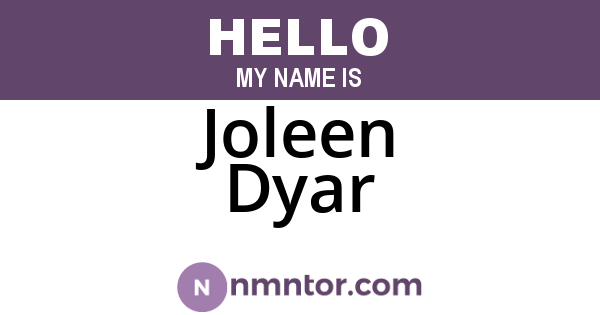 Joleen Dyar