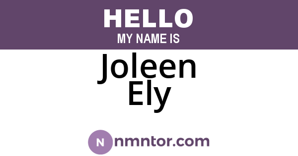 Joleen Ely