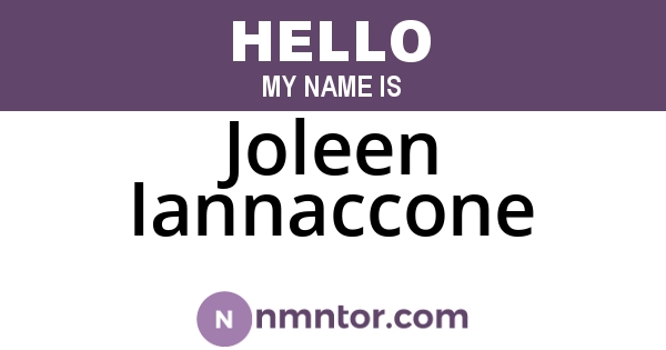 Joleen Iannaccone