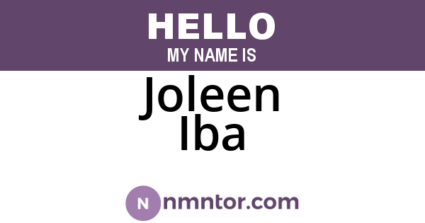Joleen Iba