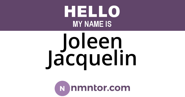 Joleen Jacquelin