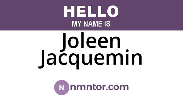 Joleen Jacquemin