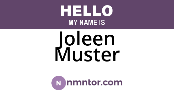 Joleen Muster