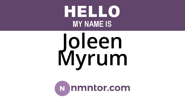 Joleen Myrum