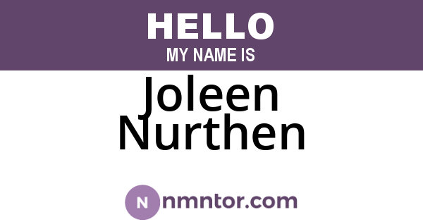 Joleen Nurthen