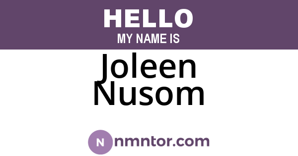 Joleen Nusom