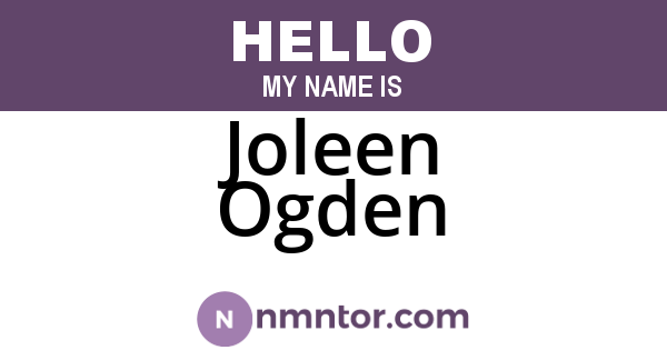 Joleen Ogden