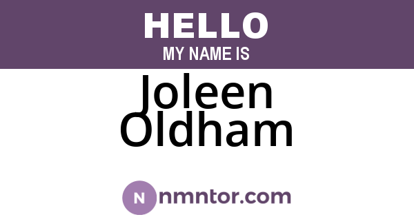Joleen Oldham