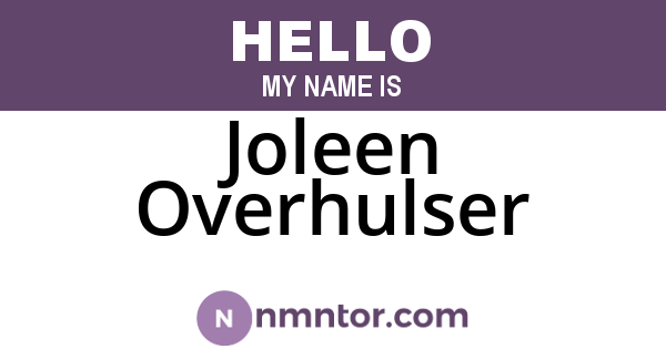 Joleen Overhulser