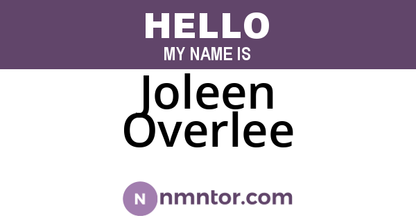 Joleen Overlee