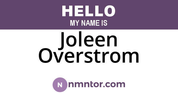 Joleen Overstrom