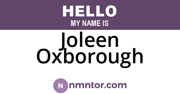 Joleen Oxborough