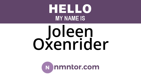 Joleen Oxenrider