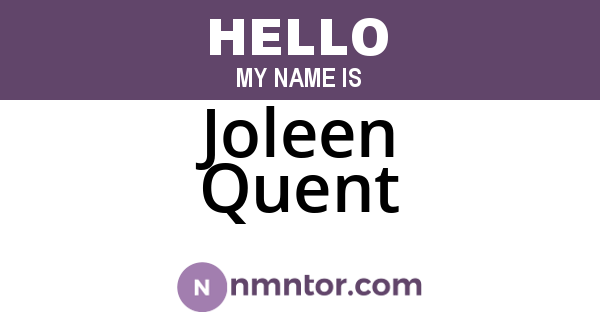 Joleen Quent