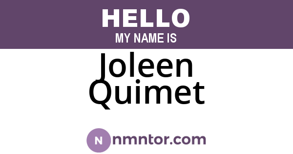 Joleen Quimet