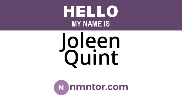 Joleen Quint