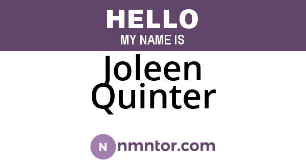 Joleen Quinter