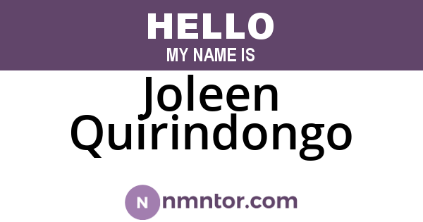 Joleen Quirindongo
