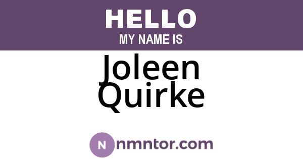 Joleen Quirke