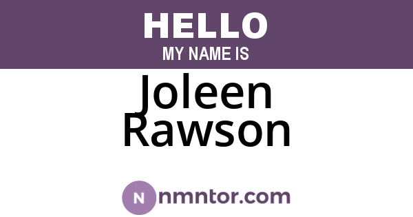 Joleen Rawson