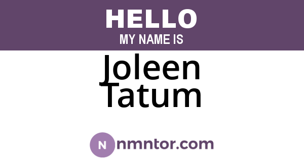Joleen Tatum