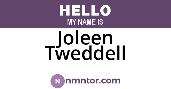 Joleen Tweddell