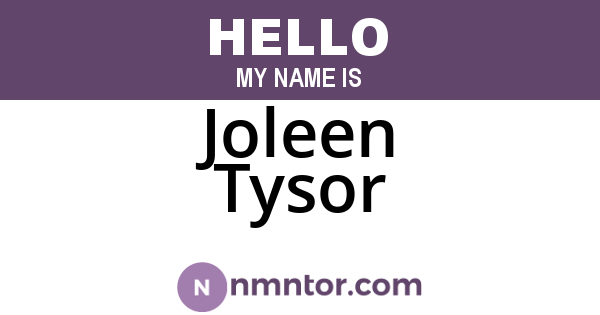 Joleen Tysor
