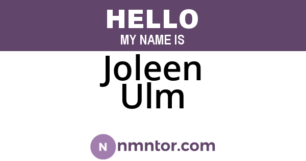 Joleen Ulm