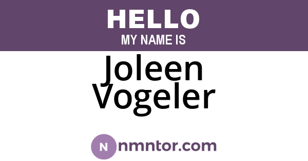 Joleen Vogeler