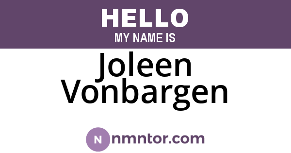Joleen Vonbargen