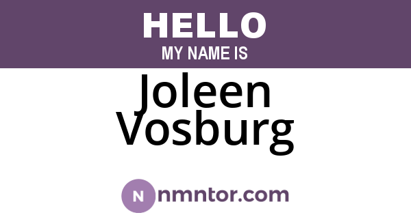 Joleen Vosburg
