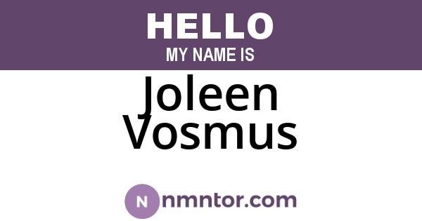 Joleen Vosmus