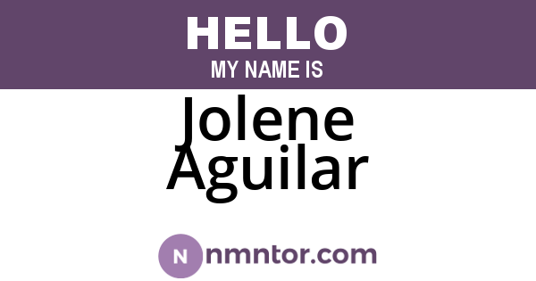 Jolene Aguilar