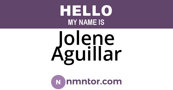 Jolene Aguillar