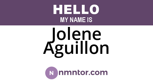 Jolene Aguillon
