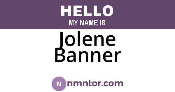 Jolene Banner