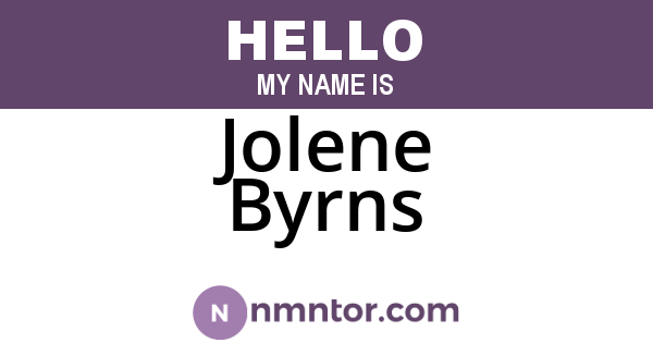 Jolene Byrns