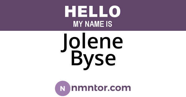 Jolene Byse