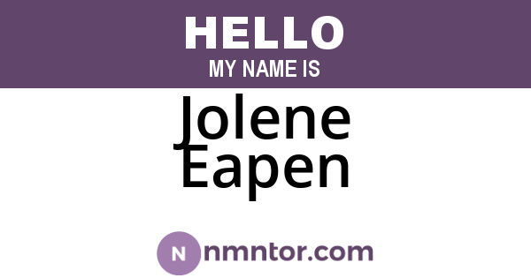 Jolene Eapen