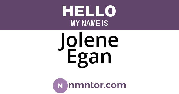 Jolene Egan